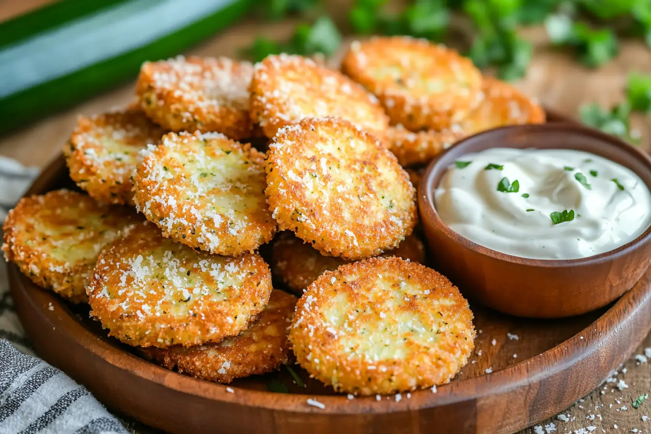 Crispy Parmesan Zucchini Fritters