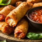 Pepperoni pizza egg rolls