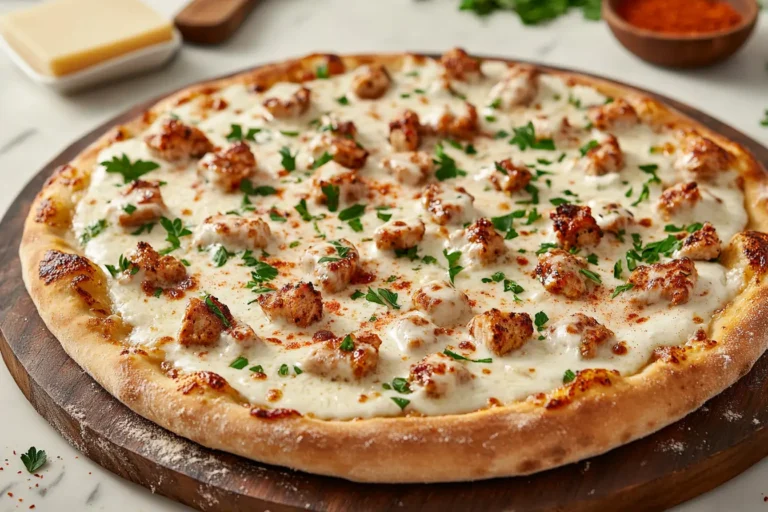 Creamy Cajun Chicken Alfredo Pizza