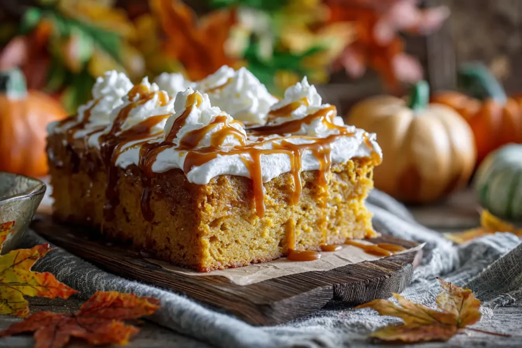 Pumpkin Poke Cake