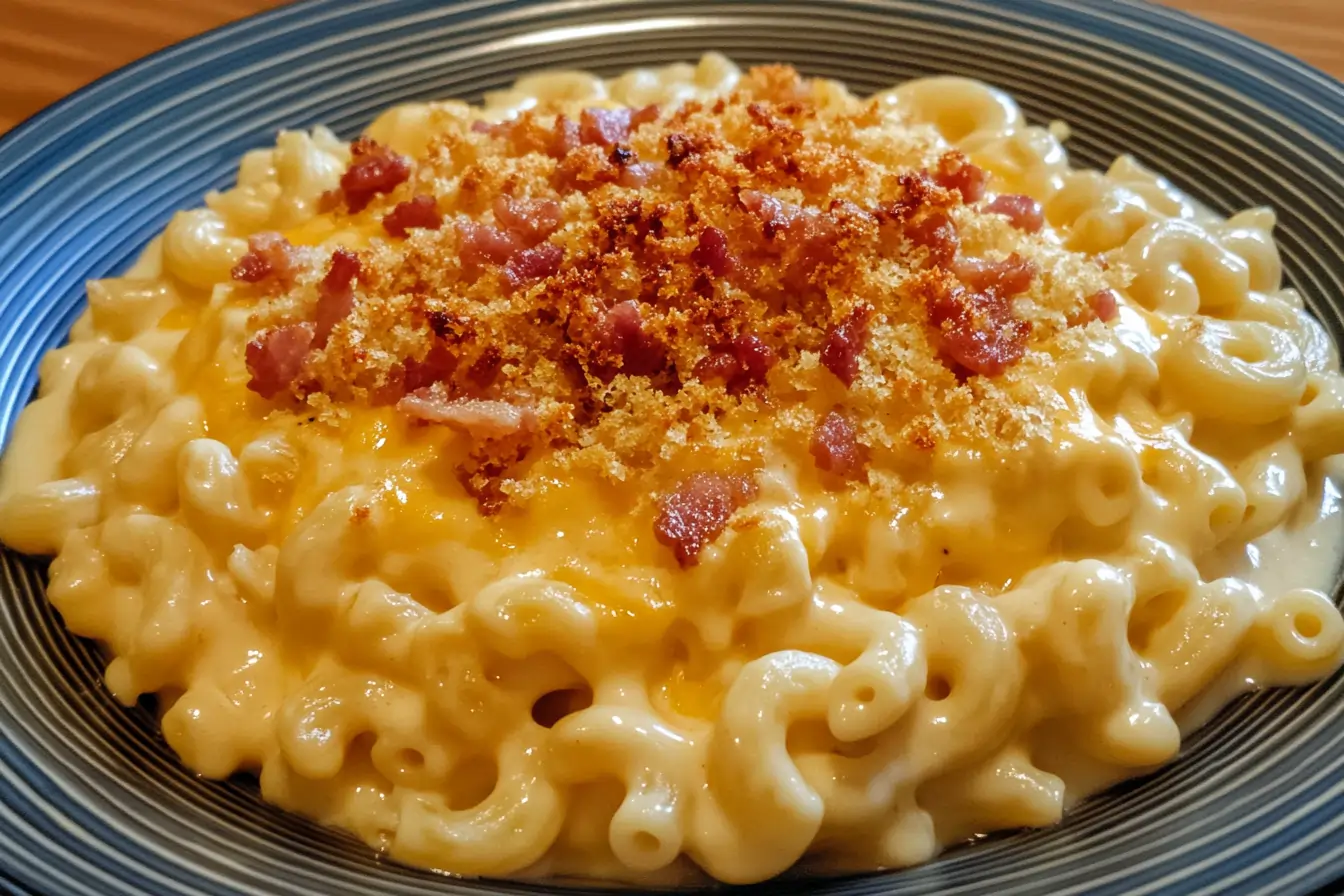 Mac and Cheese with Crispy Bacon Topping