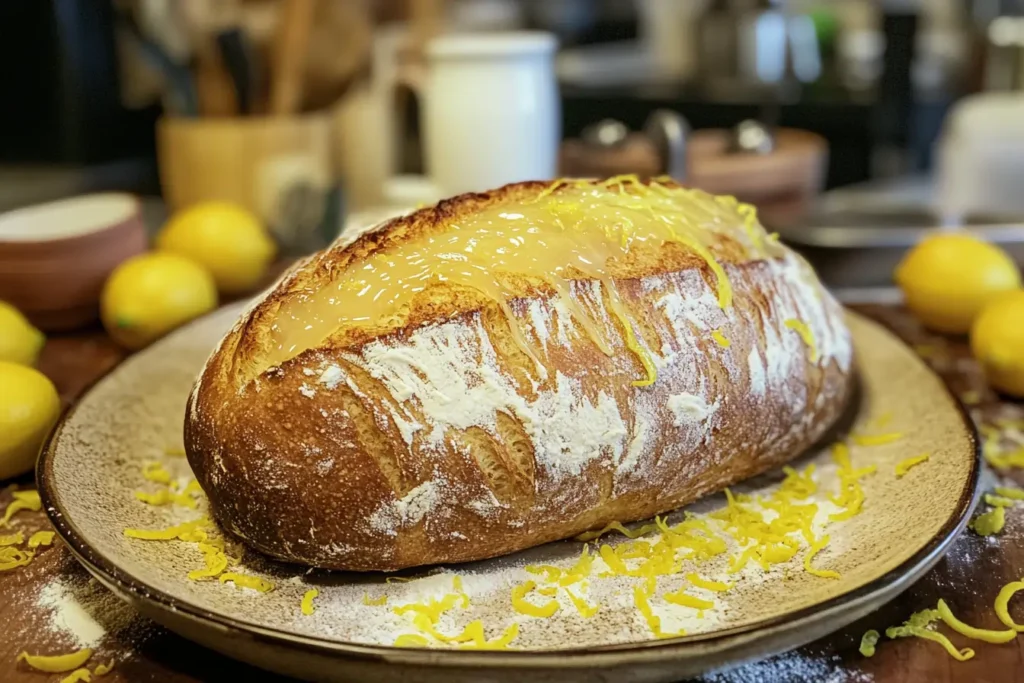 Lemon Glaze Sourdough Bread