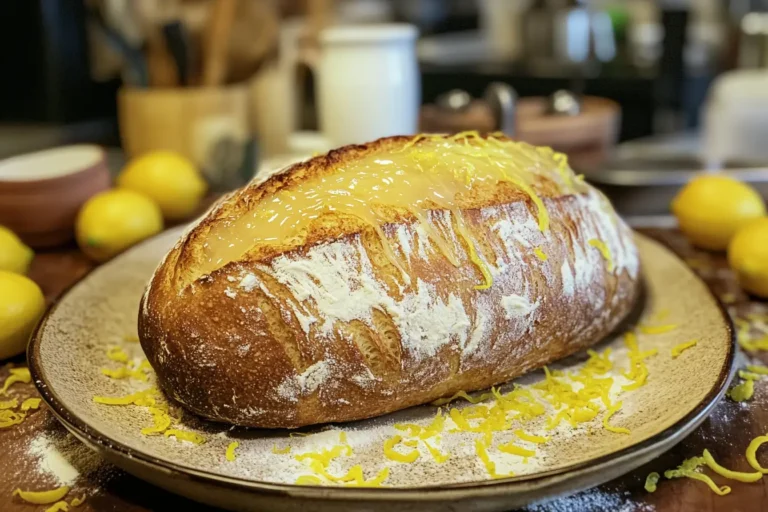 Lemon Glaze Sourdough Bread
