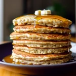 fluffy banana oat pancakes