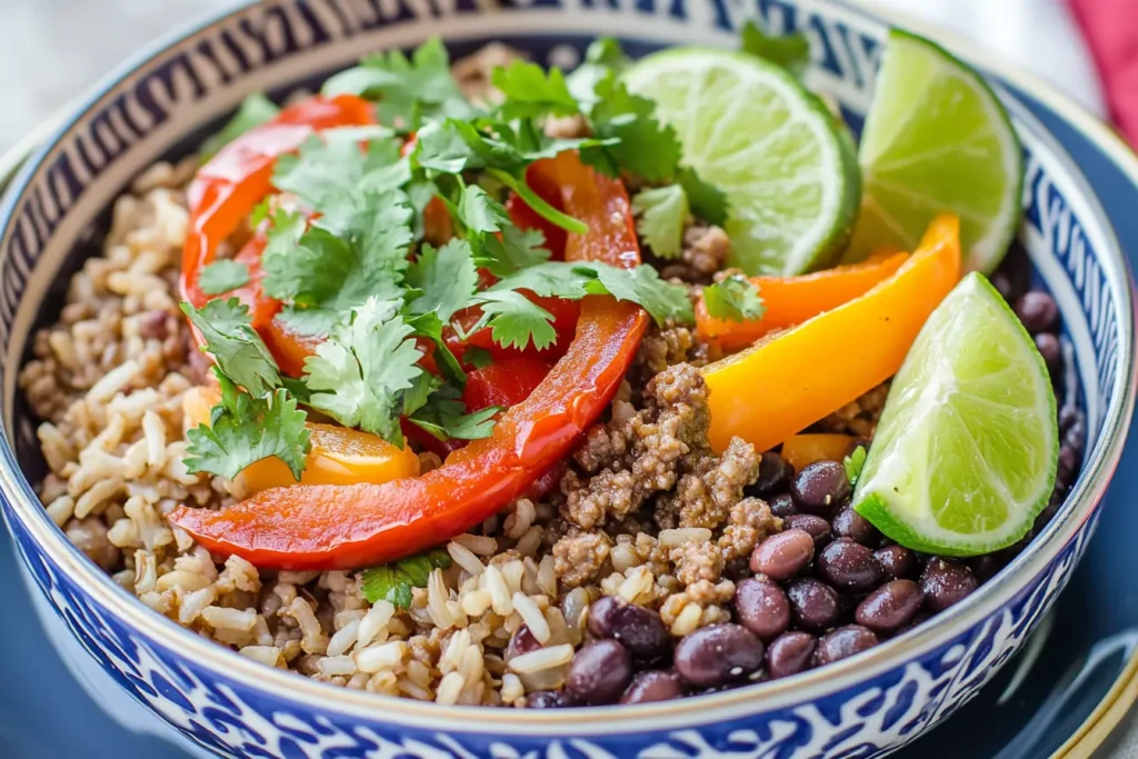 healthy ground beef bowls