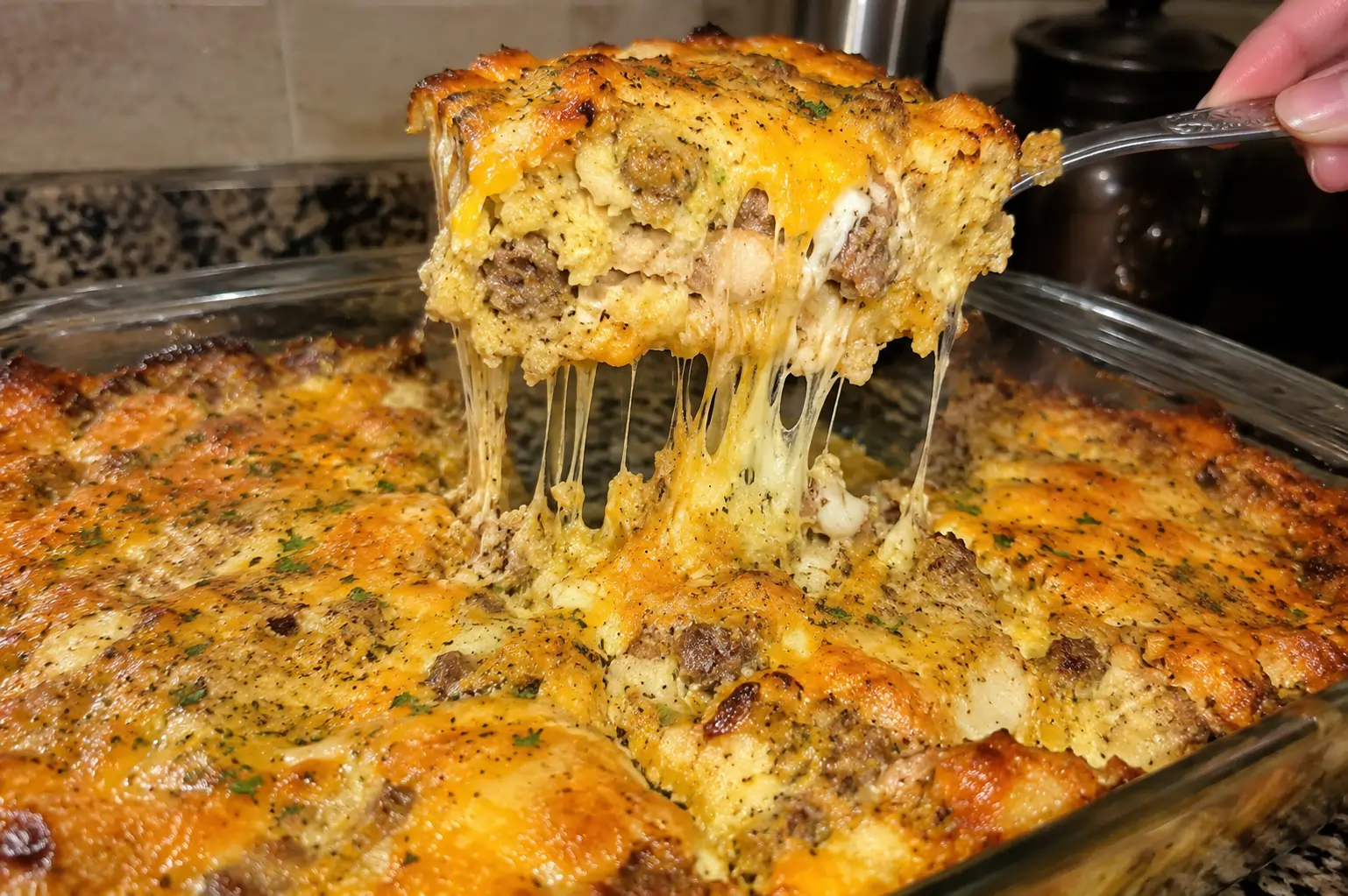 SAUSAGE BREAKFAST CASSEROLE RECIPE THAT EVERYONE WILL LOVE 🧀