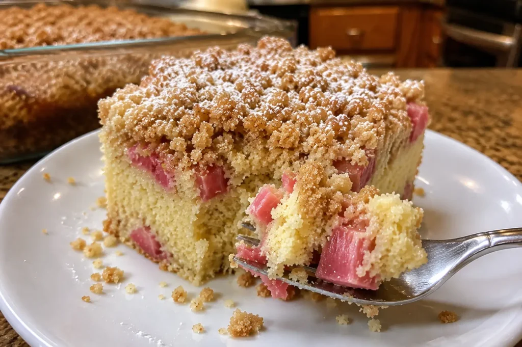 RHUBARB COFFEE CAKE EVERY FAMILY WILL LOVE ❤️