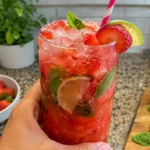 STRAWBERRY BASIL MOCKTAIL READY IN 5 MINUTES ⏱️