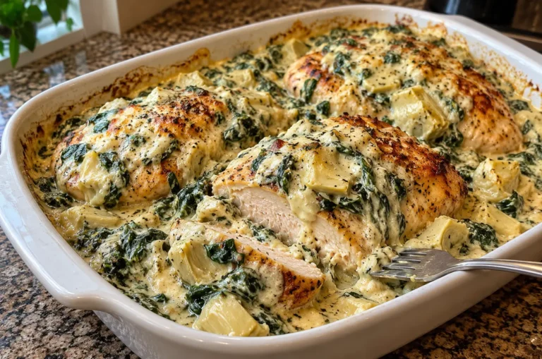 CREAMY SPINACH ARTICHOKE CHICKEN RECIPE