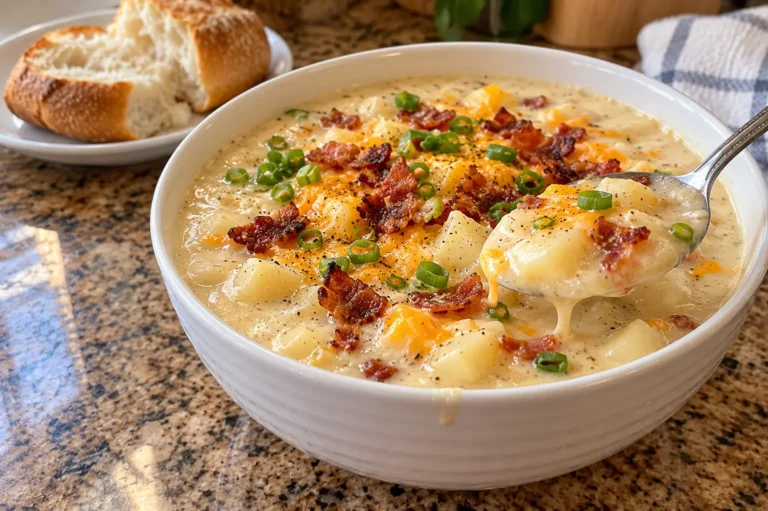 SLOW COOKER CREAMY POTATO SOUP RECIPE FOR COLD WEATHER