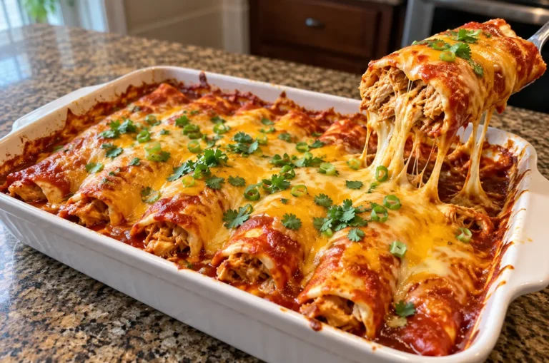 CHEESY CHICKEN ENCHILADAS EVERYONE WILL WANT FOR DINNER