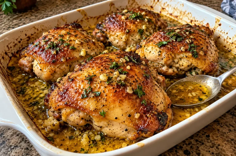 GARLIC BUTTER CHICKEN THIGHS RECIPE FOR AN EASY DINNER